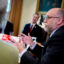 Russell Vought, director of Trump’s Office of Management and Budget, speaks during a Cabinet meeting at the White House on April 30. Credit: Andrew Harnik/Getty Images