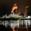 Shell said April 25 that it would start using its “elevated flare this afternoon” at its Pennsylvania plastics plant and expected the work to continue through the weekend. This image was taken during that period. Credit: Hilary Starcher-O’Toole
