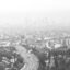 A blanket of smog covers downtown Los Angeles as seen from Mulholland Drive in 1984. Credit: UCLA Library, Los Angeles Times Photographic Collection
