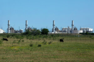 The Hays Energy Project, a 990 MW gas-fired power plant near San Marcos, is seen on May 27. Credit: Dylan Baddour/Inside Climate News