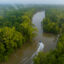 The future E.O. Wilson Land Between the Rivers Preserve encompasses almost 8,000 acres between the Tombigbee and Alabama Rivers, including numerous streams, bogs and oxbow lakes. Credit: Hunter Nichols/TNC