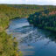 An aerial view of the Cahaba River as it flows through central Alabama. Credit: Lee Hedgepeth/Inside Climate News