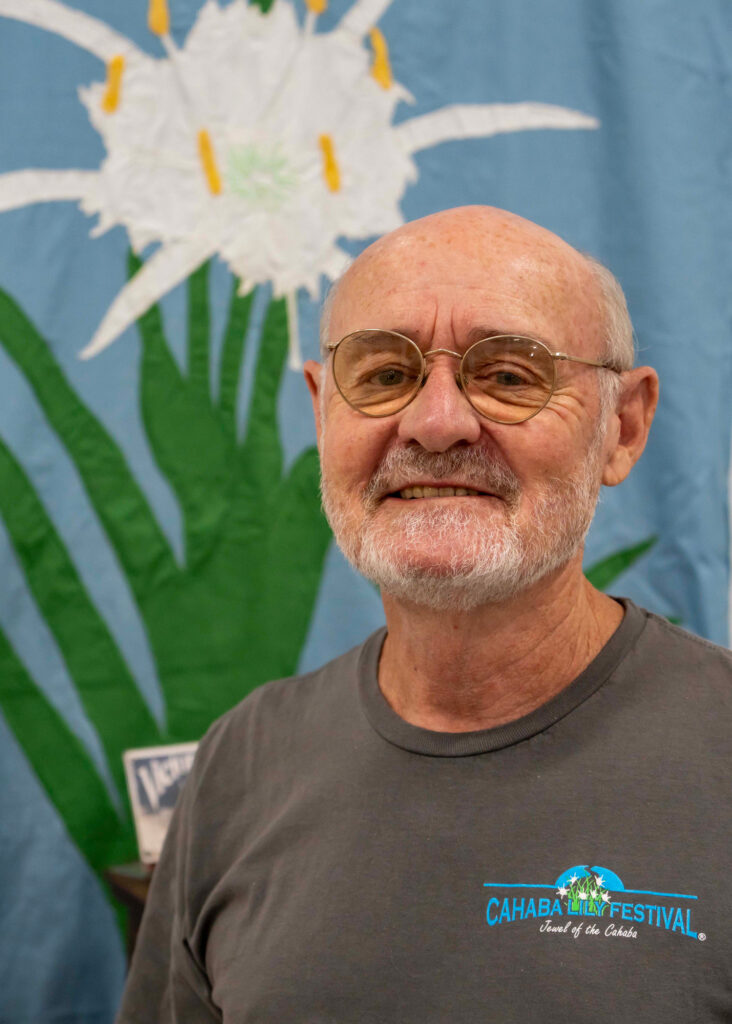 Dr. Larry Davenport is known as one of the world's foremost experts on Hymenocallis coronaria, the Cahaba lily. Credit: Lee Hedgepeth/Inside Climate News