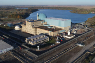 An aerial view of the Clinton Clean Energy Center in Illinois. Credit: Constellation Energy