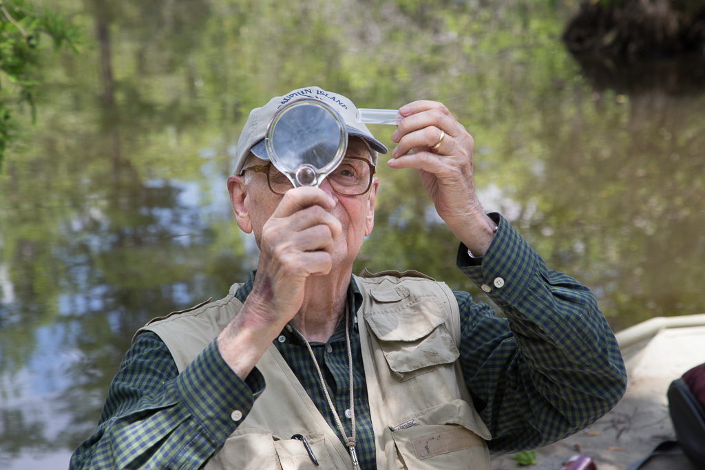 Biologist E.O. Wilson in the Mobile-Tensaw Delta. Credit: Bill Finch