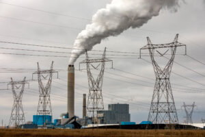 A lignite-fueled power plant is seen in Stanton, North Dakota, where air pollution in the state could be 13 percent higher in 2035 compared to what they would be under current policy. Credit: Jim West/UCG/Universal Images Group via Getty Images