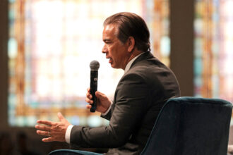 California Attorney General Rob Bonta speaks during a town hall event with other West Coast state attorneys general to discuss protecting democracy in Seattle on June 2. Credit: Jason Redmond/AFP via Getty Images