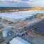 Exterior construction was just about complete at the LG Energy Solution-Honda joint venture battery plant in October 2024 near Jeffersonville, Ohio. Credit: Honda