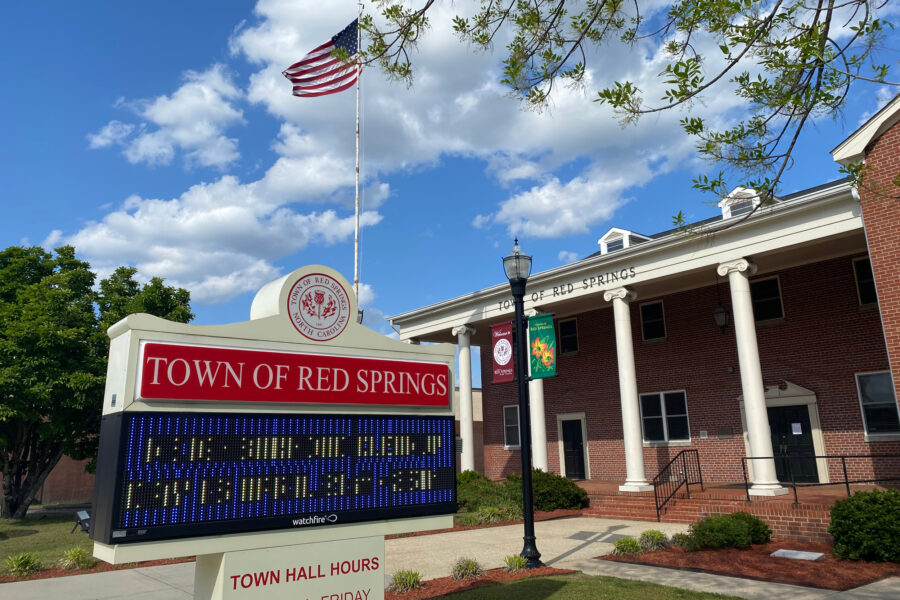 The Town of Red Springs owns and operates it electric utility, which has fallen into disrepair. Credit: Lisa Sorg/Inside Climate News