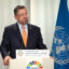 Costa Rica President Rodrigo Chaves Robles speaks at the U.N. Ocean Conference on June 9 in Nice, France. Credit: IISD/ENB - Kiara Worth