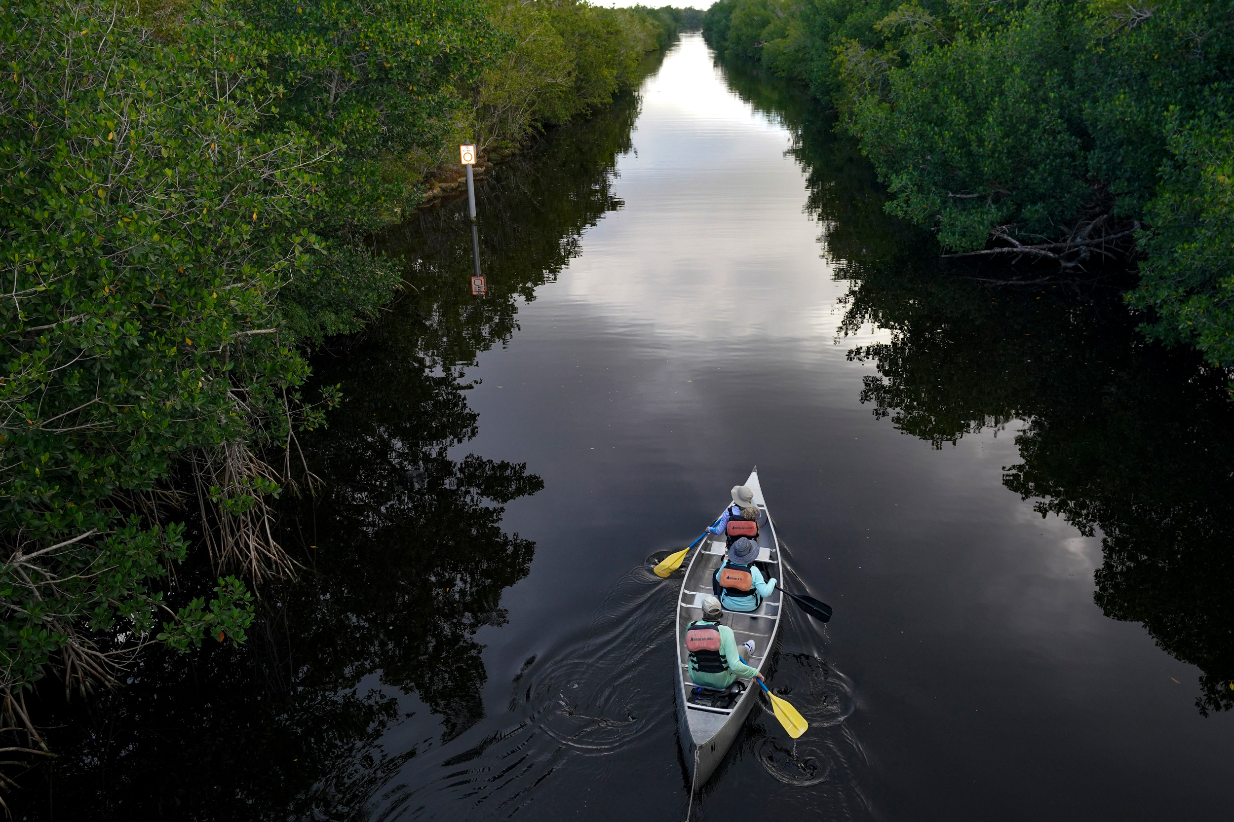 Visitors navigate the Flamingo Canal in Everglades National Park on Feb. 2, 2023, in Homestead, Fla. Credit: Bonnie Jo Mount/The Washington Post via Getty Images