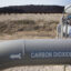 Image shows a close-up of a carbon dioxide pipeline