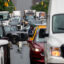 Vehicles move slowly through midtown Manhattan traffic in New York City on June 6, 2024. Credit: Spencer Platt/Getty Images