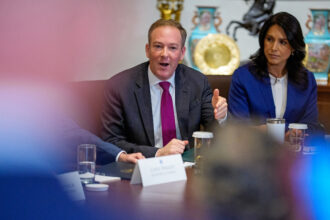 EPA administrator Lee Zeldin speaks during a cabinet meeting with President Donald Trump at the White House on July 8. Credit: Andrew Harnik/Getty Images
