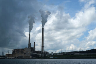 The Mount Storm coal-fired power station owned by Dominion Energy is seen in West Virginia on June 30. Credit: Ulysse Bellier/AFP via Getty Images