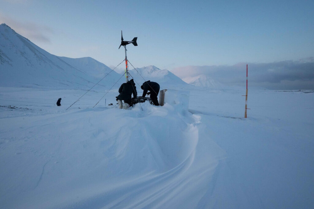 Researchers on Svalbard say rising Arctic temperatures have led to reduced sea ice cover and rapidly thawing permafrost. These conditions are part of a feedback loop that makes the region especially vulnerable to climate change. Credit: Courtesy of James Bradley