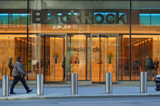 The headquarters for BlackRock in New York City. Credit: Gary Hershorn/Getty Images