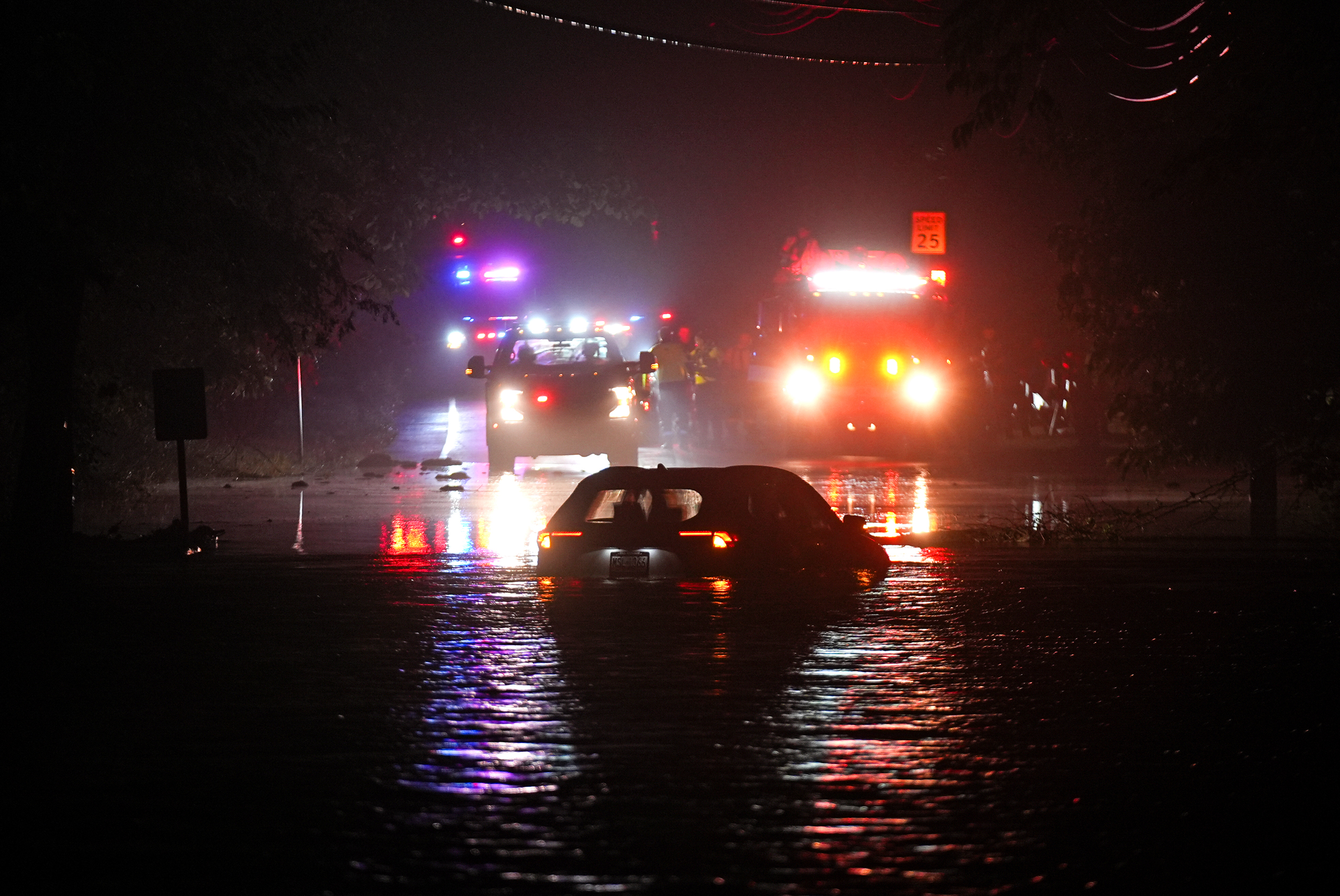 A street floods in Plainfield, N.J., as Gov. Phil Murphy declares a state of emergency during heavy rainfall on July 15. Credit: Lokman Vural Elibol/Anadolu via Getty Images