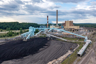 The J.H. Campbell coal-fired power plant in West Olive, Mich., was ordered to stay open by the Department of Energy earlier this year. Credit: Jim West/UCG/Universal Images Group via Getty Images