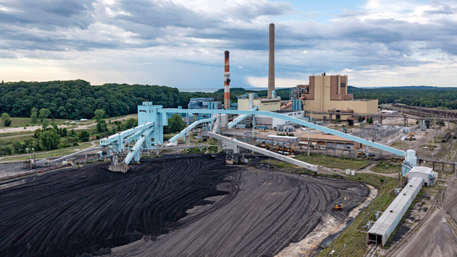 The J.H. Campbell coal-fired power plant in West Olive, Mich., was ordered to stay open by the Department of Energy earlier this year. Credit: Jim West/UCG/Universal Images Group via Getty Images