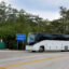 A bus pulls into the entrance to the immigration detention center dubbed Alligator Alcatraz in the Florida Everglades on Aug. 3 in Ochopee, Fla. Credit: Joe Raedle/Getty Images