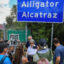 Miami-Dade County Mayor Daniella Levine Cava speaks to the media at the entrance to Alligator Alcatraz on Friday in Ochopee, Fla. Credit: Joe Raedle/Getty Images