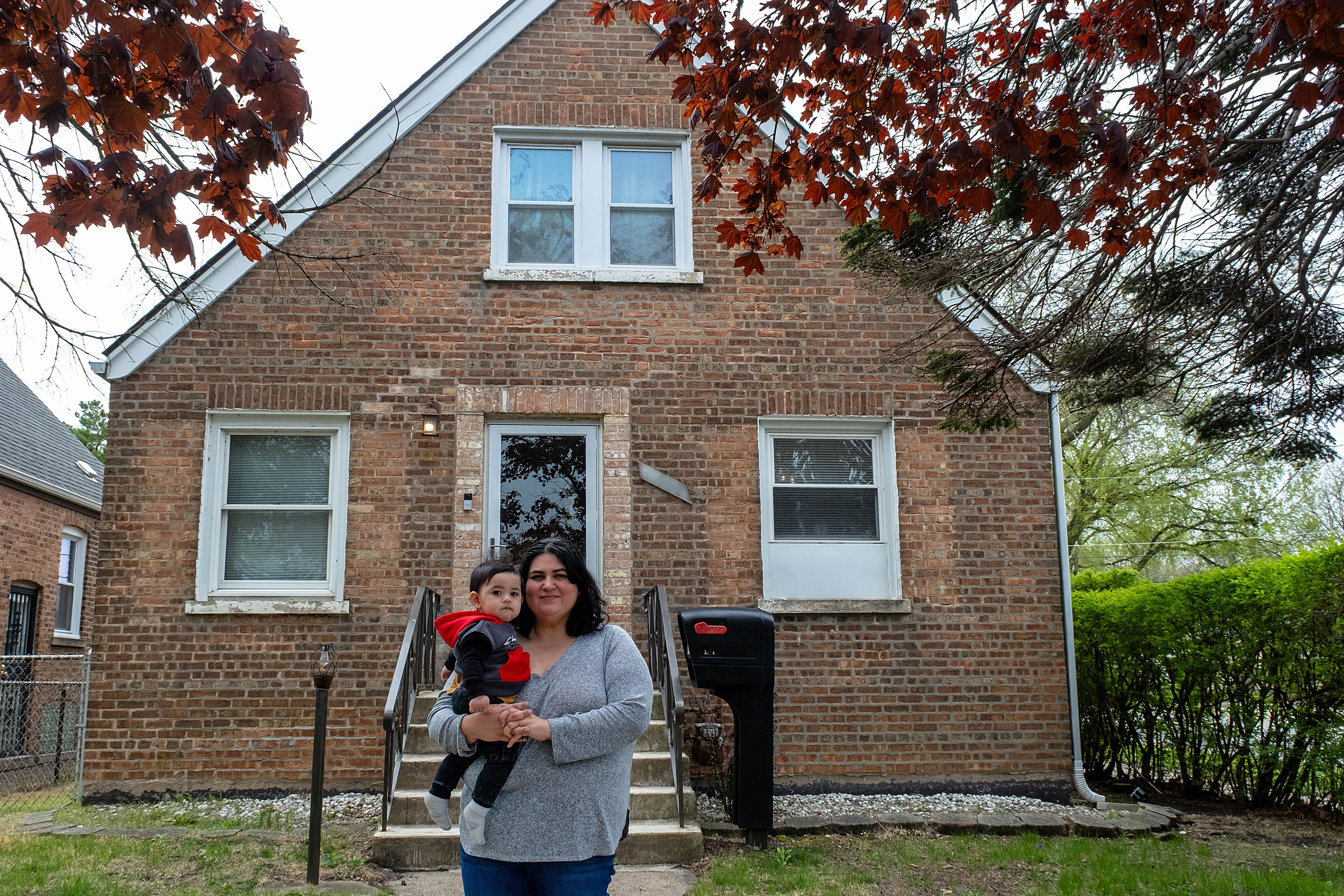 Gina Ramirez, like many Chicago residents, has a lead service line at her home on the Southeast Side (address has been blurred). Credit: Keerti Gopal/Inside Climate News