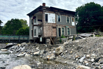The Heartbreak Hotel was destroyed when Hurricane Beryl reached Vermont as a post-tropical storm in July 2024. Credit: Nina Sablan/Inside Climate News