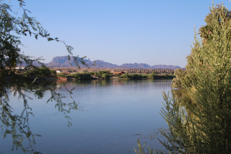 The Colorado River flows near Parker, Ariz. The Colorado River Indian Tribes want to give the river the same legal rights as a person, taking millennia of cultural values and putting them into law. Credit: Alex Hager/KUNC