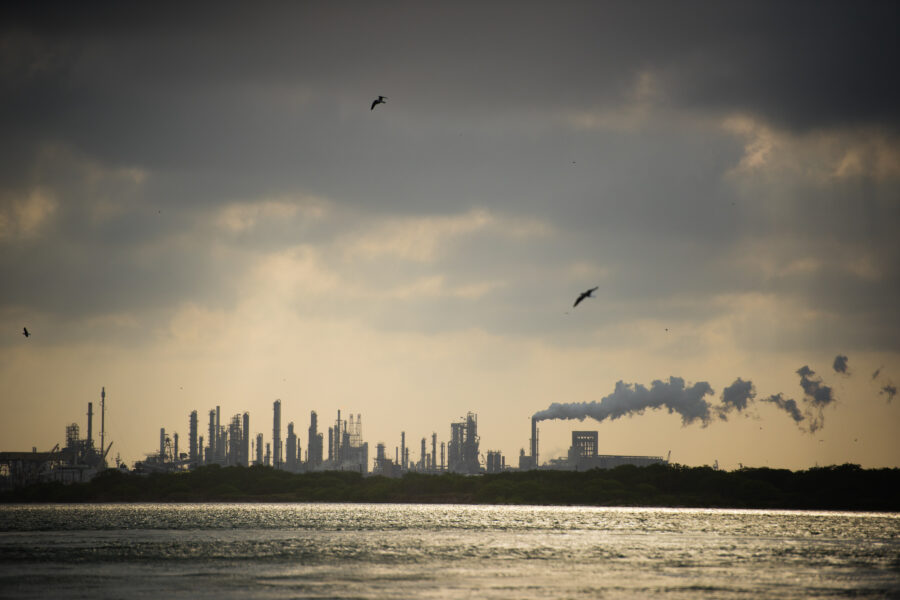 Along Texas' Gulf coast, the oil and gas infrastructure in Corpus Christi. Credit: Sarah L. Voisin/The Washington Post via Getty Images
