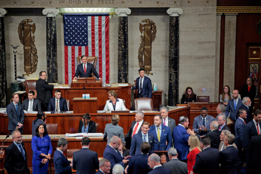U.S. Representatives gather at the Capitol to vote on the One Big Beautiful Bill Act on July 3 in Washington, D.C. Credit: Chip Somodevilla/Getty Images