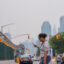 A thick haze blankets New York City as smoke from Canadian wildfires impacts air quality on August 5. Credit: Selcuk Acar/Anadolu via Getty Images