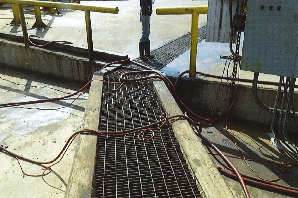 OSHA inspectors fined McBride for extension cords at the facility that created a tripping hazard. Credit: OSHA