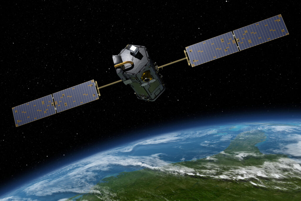 An artist’s rendering of the Orbiting Carbon Observatory-2. Credit: NASA/JPL-Caltech