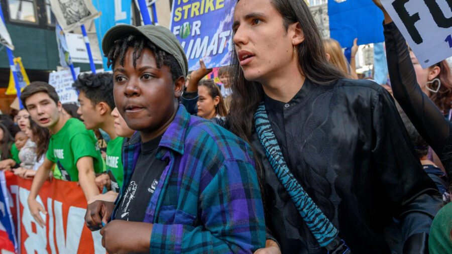 Vic Barrett (left) and Xiuhtezcatl Tonatiuh Martinez are two of the former plaintiffs in the climate case Juliana v. United States who filed a new petition with the Inter-American Commission on Human Rights. Credit: Our Children’s Trust