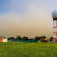 A dust storm travels through Illinois on May 16, as seen from the National Weather Service office in Romeoville near Chicago. Credit: NWS