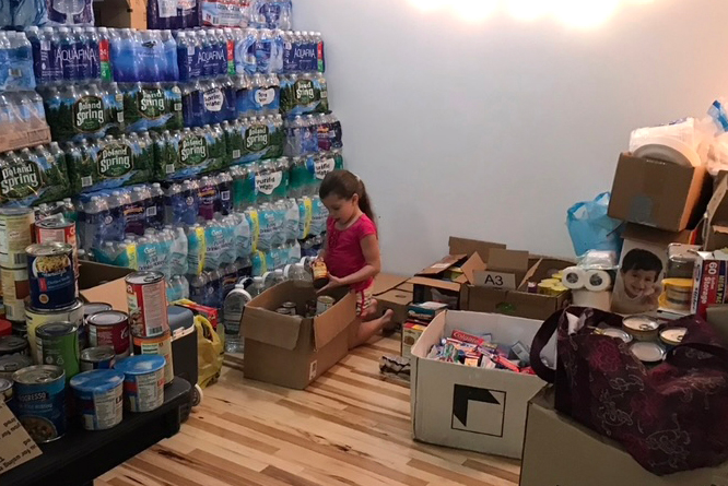 Members of the El Batey Puerto Rican Center collected essential items for people impacted by Hurricane Maria in 2017. Credit: Courtesy of Beatriz Flores