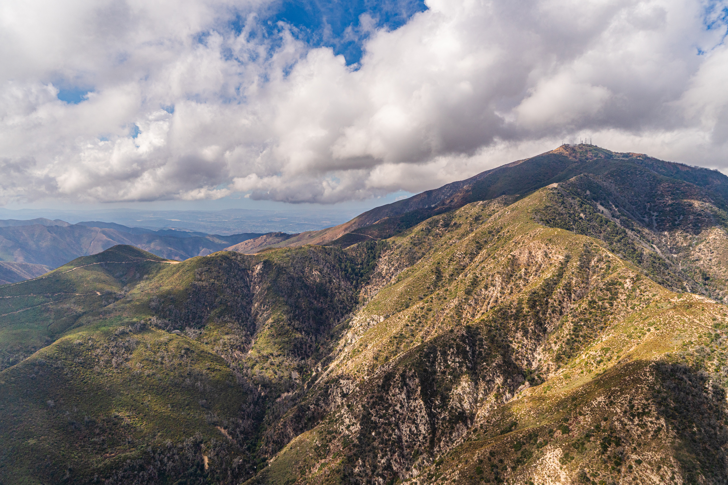 A roadless area featuring a peak of the Santa Ana mountains is seen within the Cleveland National Forest. Credit: EcoFlight
