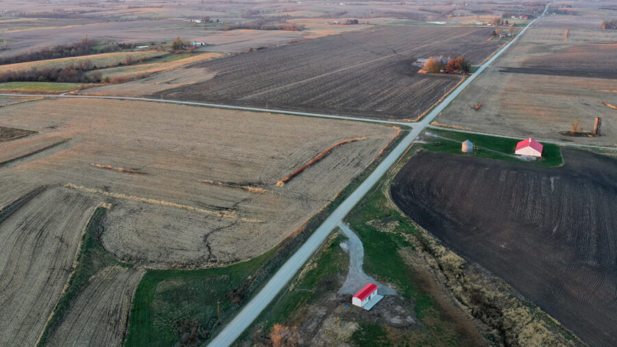 An aerial view of farmland in the Des Moines metropolitan area. Credit: Mario Tama/Getty Images