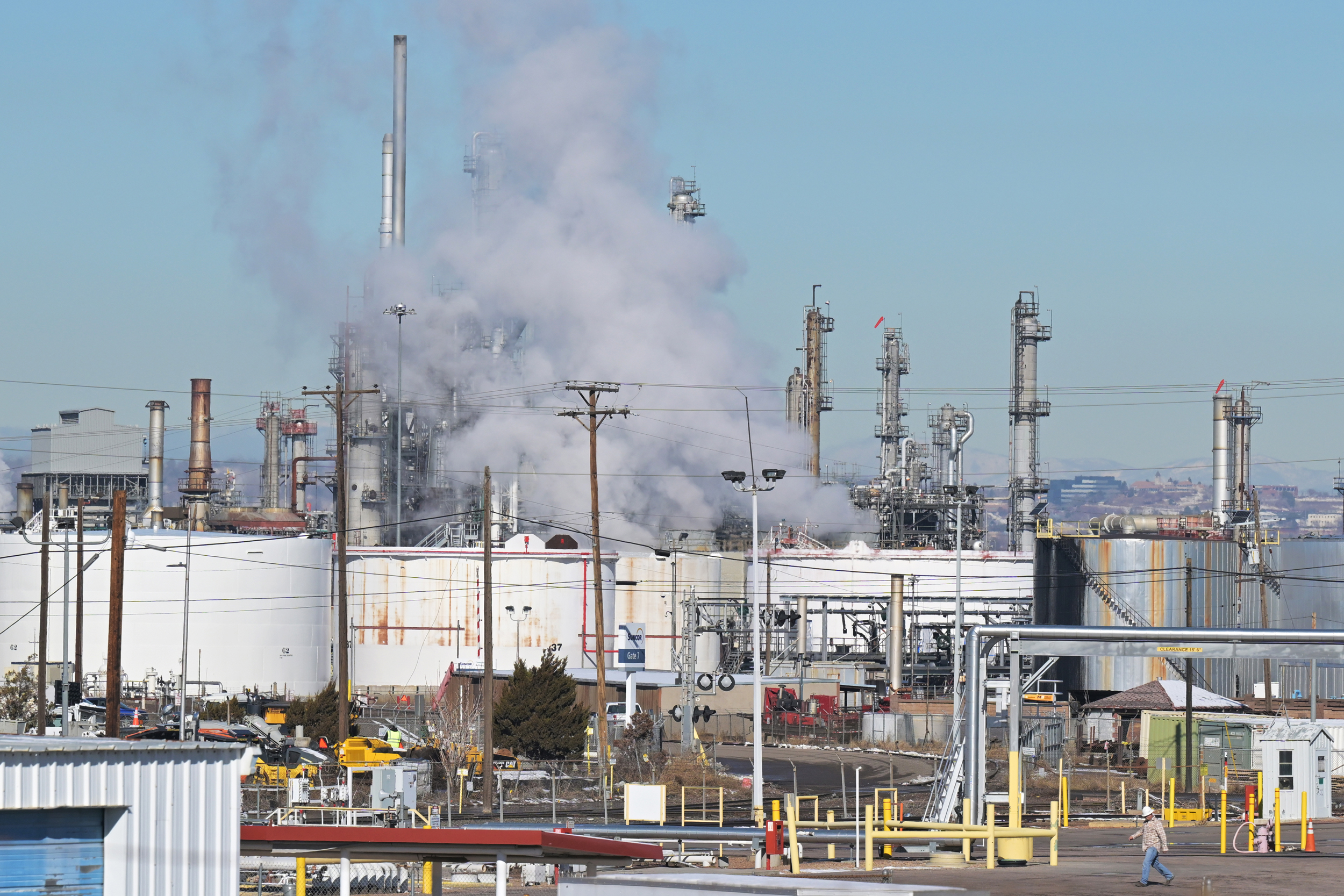 A view of the Suncor oil refinery in Commerce City, Colo. Credit: RJ Sangosti/MediaNews Group/The Denver Post via Getty Images