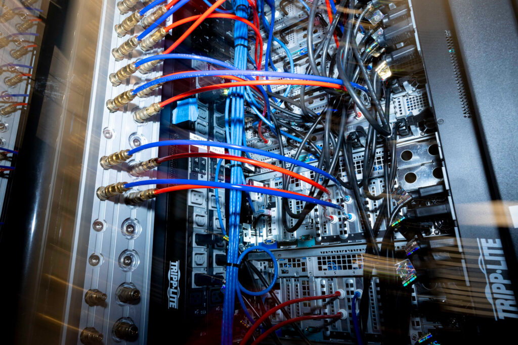 Inside the Equinix data center in Ashburn, Va. Credit: Amanda Andrade-Rhoades/The Washington Post via Getty Images
