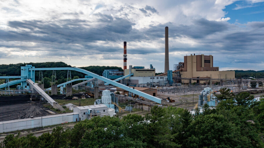A view of Consumers Energy’s J.H. Campbell coal-fired power plant in West Olive, Mich. Credit: Jim West/UCG/Universal Images Group via Getty Images