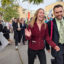 Eva Lighthiser (center), lead plaintiff in the Lighthiser v. Trump case, walks with attorney Mat dos Santos as they arrive at the Russell Smith Courthouse in Missoula, Montana, on Sept. 16. Credit: Issam Ahmed/AFP via Getty Images