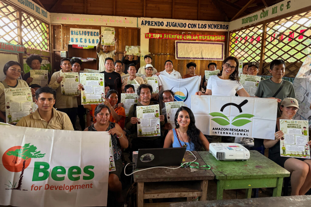 Earlier this year, Rosa Vásquez Espinoza's nonprofit, Amazon Research International, and the Earth Law Center led a series of workshops on the rights of nature and efforts to create a declaration of stingless Amazonian bee rights in collaboration with Asháninka communities. Credit: Teresa Tomassoni/Inside Climate News