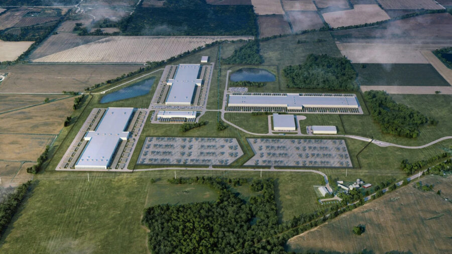 A rendering of Related Digital’s planned data center in Saline Township, Mich. Credit: Related Digital