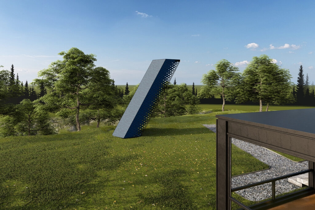 Janta’s clients can make aesthetic additions to the sides of the towers with aluminum or polycarbonate, for a sleeker look or space for logos. Credit: Rendering courtesy of Janta Power