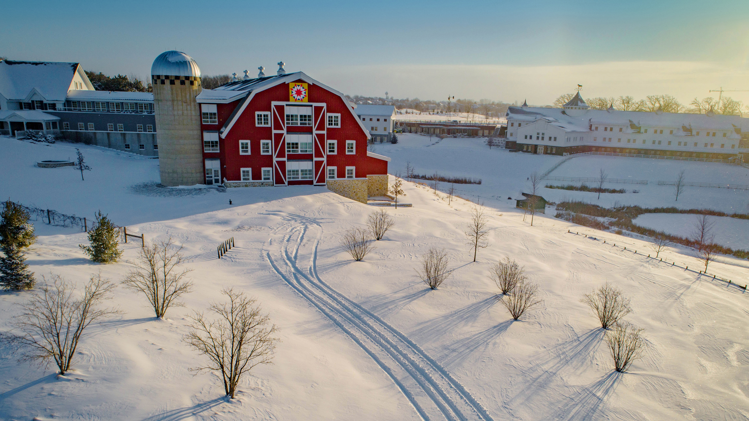 An aerial view of Epic’s farm-themed campus in Verona, Wis. Credit: Courtesy of Epic