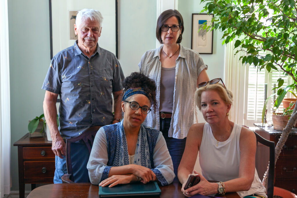 Clockwise from upper left: Clean Cape Fear co-founders Harper Peterson, Emily Donovan and Jessica Cannon, and the group's community organizer, Rebecca Trammel. Credit: Lisa Sorg/Inside Climate News