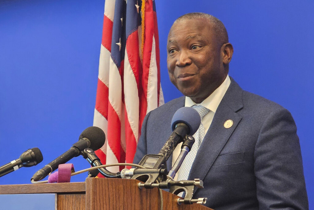 House Speaker Don Scott discusses election results with the press on Wednesday morning. Credit: Charles Paullin/Inside Climate News