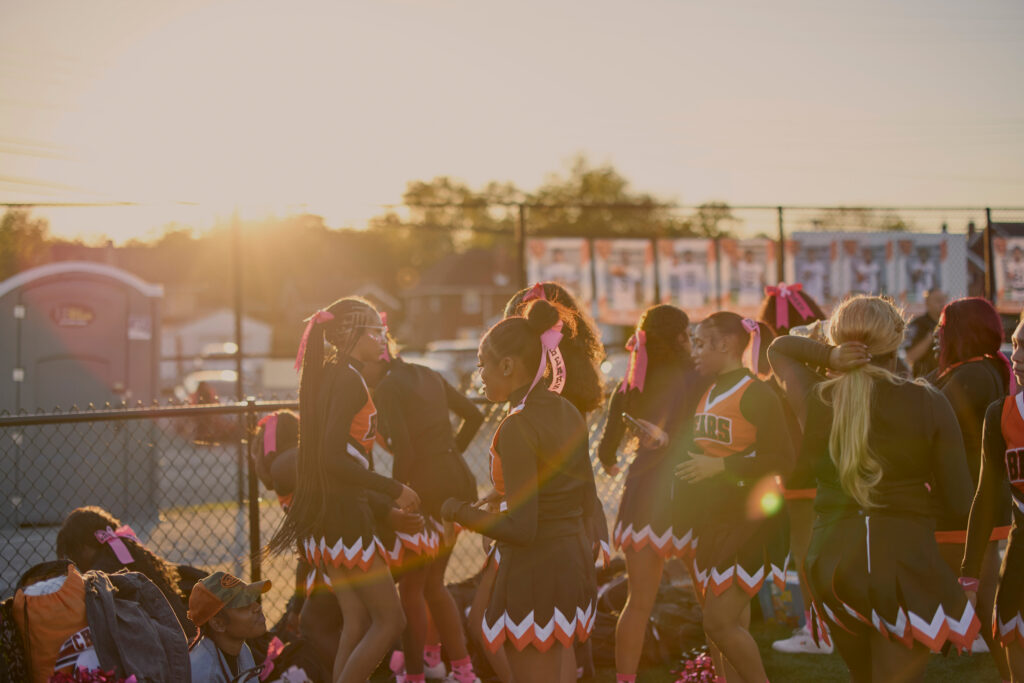 A haze hangs in the air as the Clairton High School homecoming football game is played a few miles from the coke plant.